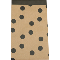 Zak | Fourniturenzak | Kraftpapier | 12x19cm | Zwarte stippen | bruin/zwart | 1000 stuks