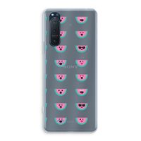 Smiley watermeloenprint: Sony Xperia 5 II Transparant Hoesje