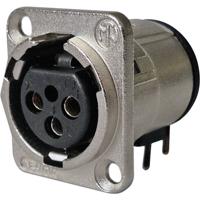 Neutrik NC3FD-H-0 XLR-connector Flensbus, contacten haaks Aantal polen: 3 Zilver 1 stuk(s) - thumbnail