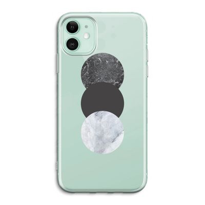 Marmeren cirkels: iPhone 11 Transparant Hoesje