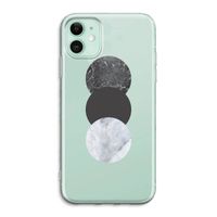 Marmeren cirkels: iPhone 11 Transparant Hoesje