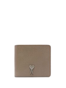 AMI Paris Ami De Coeur leather folded wallet - Tons neutres