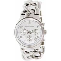 Michael Kors Heren Runway Twist MK3149 zilveren roestvrijstalen quartz horloge