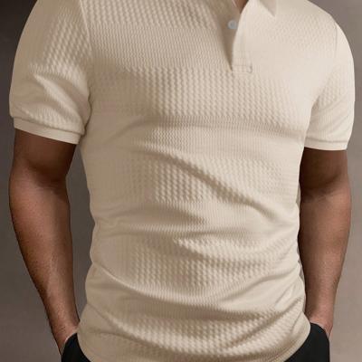 Bon&Bon Homme Poloshirt voor Heren - Kaki Effen - Korte Mouwen Abrikoos / S