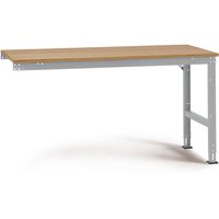 Manuflex AU6085.9006 Werk aanschuiftafel universele standaard met multiplex plaat, bxdxh = 1750 x 800 x 760-870 mm Aluminium-zilver - thumbnail