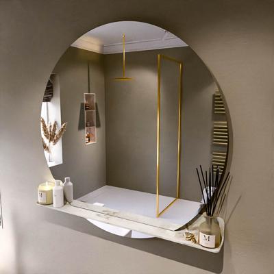 MONDIAZ SPOT spiegel rond 120cm met Spiegelplanchet kleur Frappe.