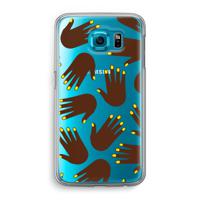 Hands dark: Samsung Galaxy S6 Transparant Hoesje