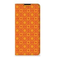 Samsung Galaxy M52 Hoesje met Magneet Batik Oranje