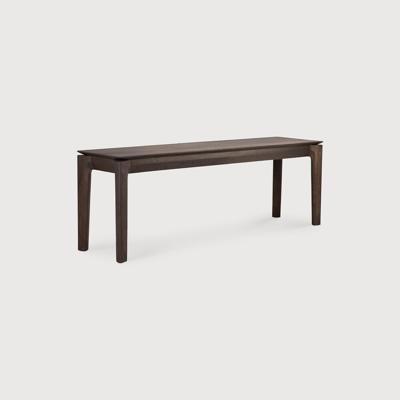 Ethnicraft Eetkamerbank 'Bok' Gevernist Eikenhout, 126cm, kleur Bruin