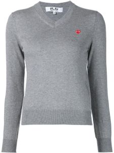 Comme Des Garçons Play pull à logo brodé - Gris