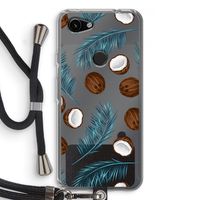 Kokosnoot roze: Pixel 3a Transparant Hoesje met koord