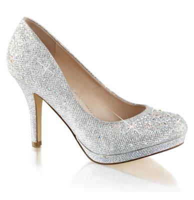 Glitter Rhinestone Pumps, Silver-36 (NL) / 3 (UK) Glitter Rhinestone Pumps, Silver-36 (NL) / 3 (UK)