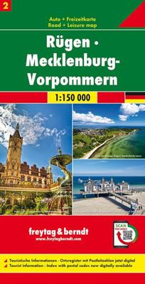 Wegenkaart - landkaart 02 Rügen - Mecklenburg-Vorpommern | Freytag & Berndt