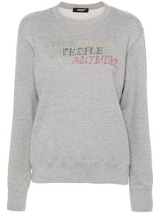 Undercover sweat en coton à slogan brodé - Gris