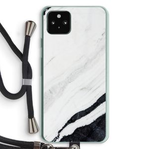 Elegante marmer: Pixel 5a 5G Transparant Hoesje met koord
