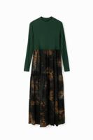 Gecombineerde midi-jurk - GREEN - XL