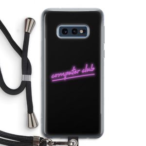 Vice Black: Samsung Galaxy S10e Transparant Hoesje met koord