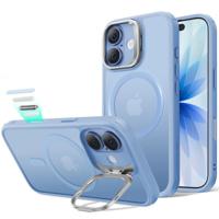 iPhone 17 Classic Hybrid Magnetic Case (Camera Control, Stash Stand) - Frosted Light Blue