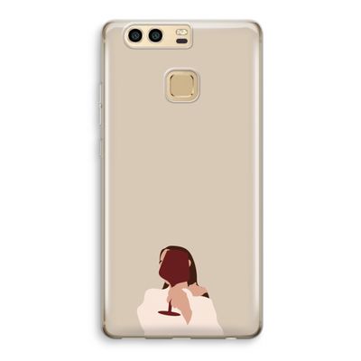 I drink wine: Huawei P9 Transparant Hoesje