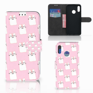 Honor 10 Lite Telefoonhoesje met Pasjes Sleeping Cats