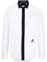 Philipp Plein chemise à col contrastant - Blanc