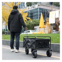 Outdoor Bolderwagen Opvouwbaar Zwart