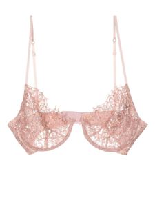 Kiki de Montparnasse soutien-gorge en dentelle brodée de sequins - Rose