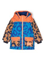 Marc Jacobs Kids manteau imprimée à capuche - Bleu