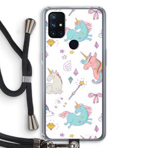 Fantasiewereld: OnePlus Nord N10 5G Transparant Hoesje met koord