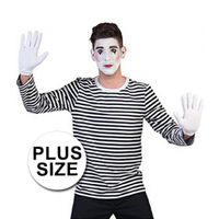 Grote maten mime shirt voor heren