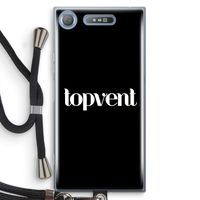Topvent Zwart: Sony Xperia XZ1 Transparant Hoesje met koord