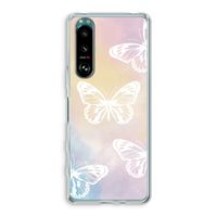 White butterfly: Sony Xperia 5 III Transparant Hoesje