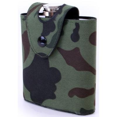 Heupflesje in camouflage hoes/tas - 177 ml - Drank flacon - Carnaval - Outdoor - Soldaten