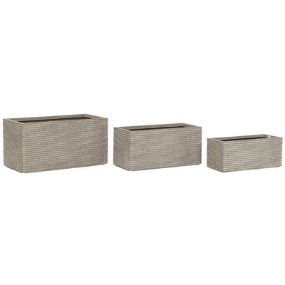 Plantenbak Home ESPRIT Beige Magnesium 74,5 x 37,5 x 37,5 cm