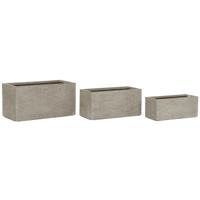 Plantenbak Home ESPRIT Beige Magnesium 74,5 x 37,5 x 37,5 cm