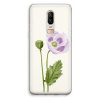 Purple poppy: OnePlus 6 Transparant Hoesje