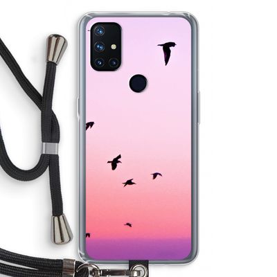 Fly away: OnePlus Nord N10 5G Transparant Hoesje met koord
