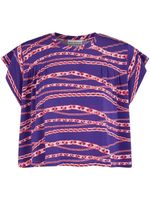 Rabanne t-shirt à imprimé chaines - Violet