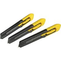 Stanley afbreekmes sm 9mm, 3 stuks mes (geel/zwart)