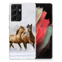 Samsung Galaxy S21 Ultra | TPU Hoesje | Paarden Samsung Galaxy S21 Ultra | TPU Hoesje | Paarden