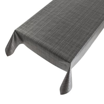 Buiten tafelkleed Tweed - antraciet grijs - 140 x 170 cm - PVC - rechthoekig - tafelzeil