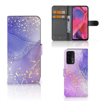 Hoesje voor OPPO A54 5G | A74 5G | A93 5G Watercolor Paars - thumbnail