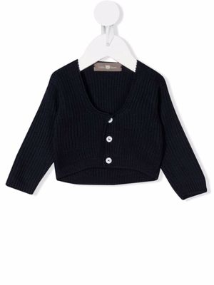 Little Bear cardigan en maille nervurée - Bleu