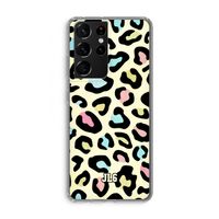 Leopard pattern: Samsung Galaxy S21 Ultra Transparant Hoesje