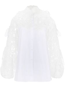 Ermanno Scervino blouse à empiècements en dentelle - Blanc