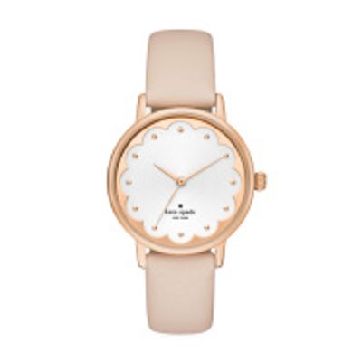Horlogeband Kate Spade New York KSW1473 Leder Grijs 16mm
