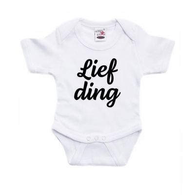 Lief ding cadeau baby rompertje wit jongen/meisje