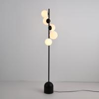 Staande lamp Evania nero V - E14-fitting - 25W - Voet van metaal - Vijf glazen bollen - IP20 voor binnen