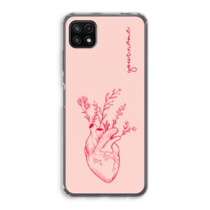 Blooming Heart: Samsung Galaxy A22 5G Transparant Hoesje