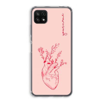 Blooming Heart: Samsung Galaxy A22 5G Transparant Hoesje